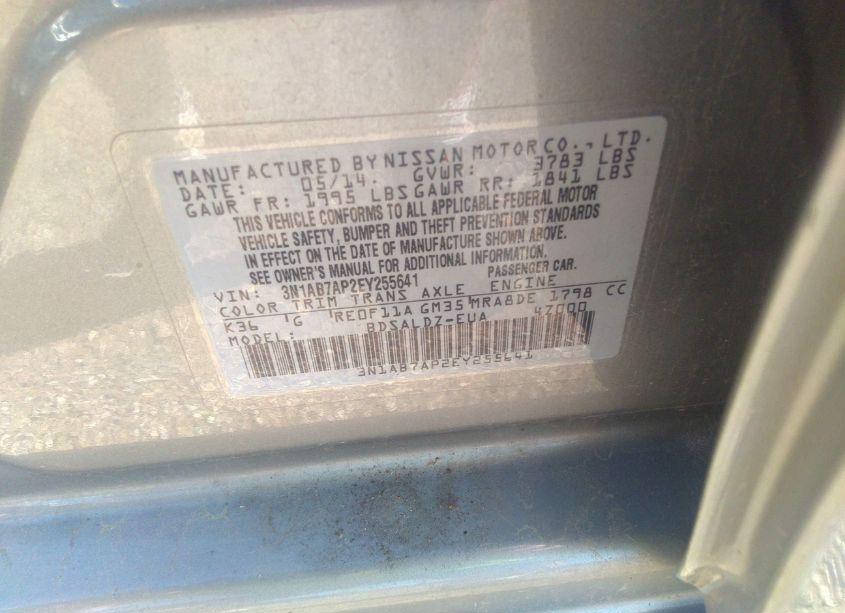 Photo 9 of 2014 Nissan Sentra SV (VIN 3N1AB7AP2EY255641)