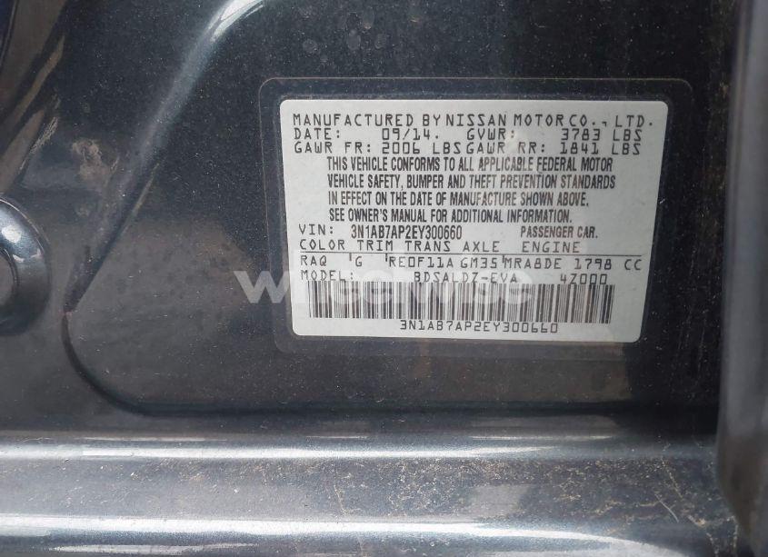 Photo 9 of 2014 Nissan Sentra SV (VIN 3N1AB7AP2EY300660)