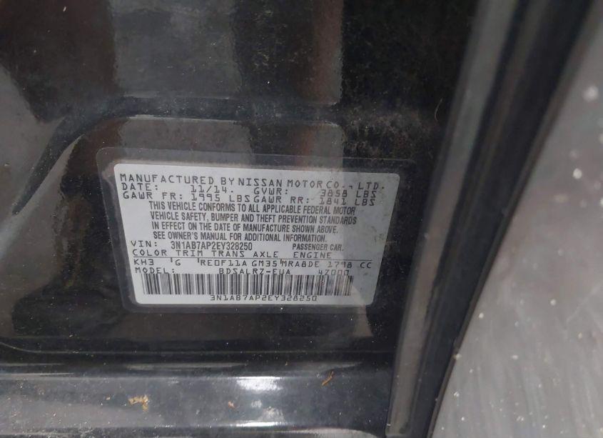 Photo 9 of 2014 Nissan Sentra SR (VIN 3N1AB7AP2EY328250)