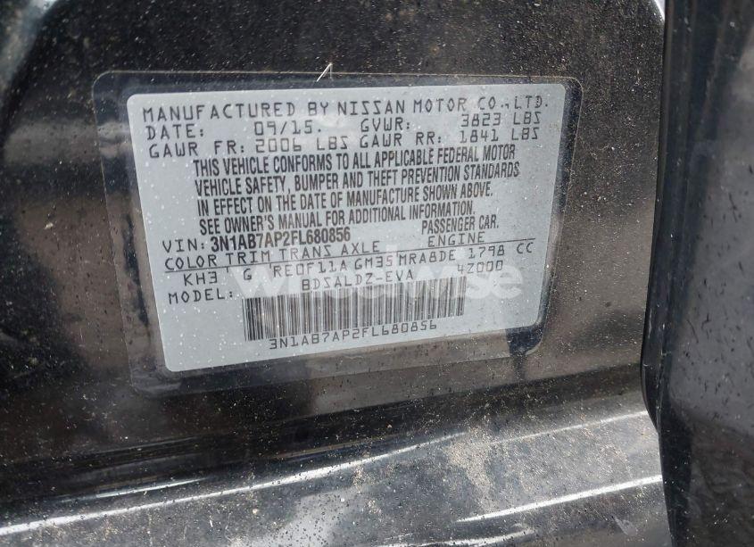 Photo 9 of 2015 Nissan Sentra SV (VIN 3N1AB7AP2FL680856)