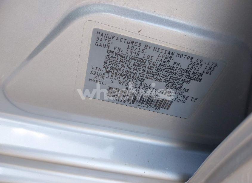 Photo 9 of 2016 Nissan Sentra FE+ S/S/SL/SR/SV (VIN 3N1AB7AP2GL637488)