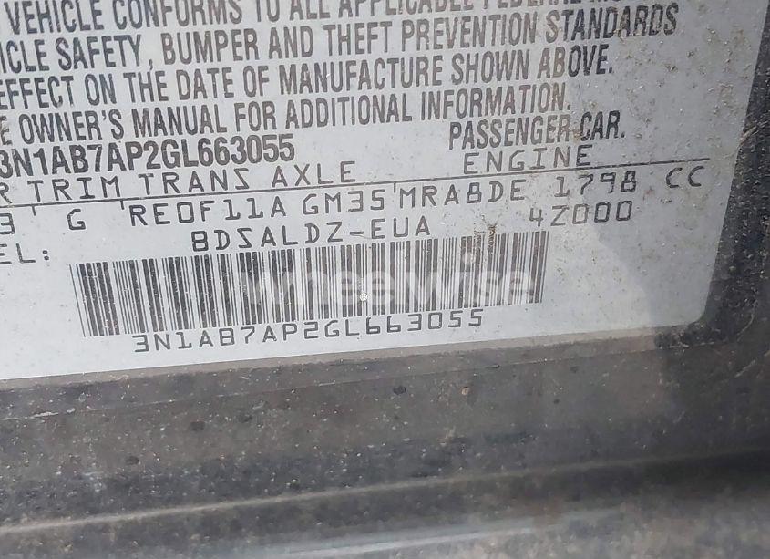 Photo 9 of 2016 Nissan Sentra SV (VIN 3N1AB7AP2GL663055)