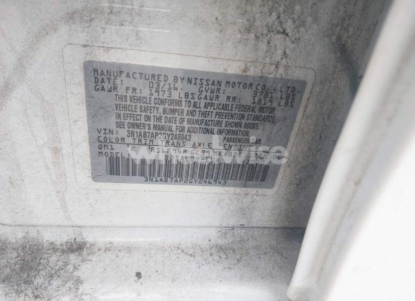 Photo 9 of 2016 Nissan Sentra S (VIN 3N1AB7AP2GY246943)