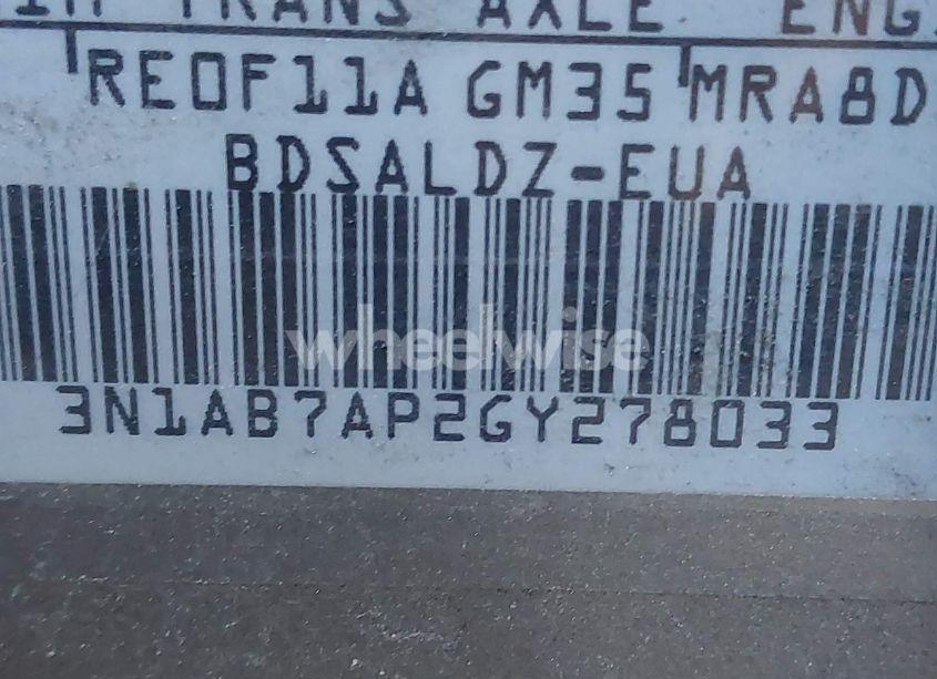 Photo 9 of 2016 Nissan Sentra FE+ S/S/SL/SR/SV (VIN 3N1AB7AP2GY278033)