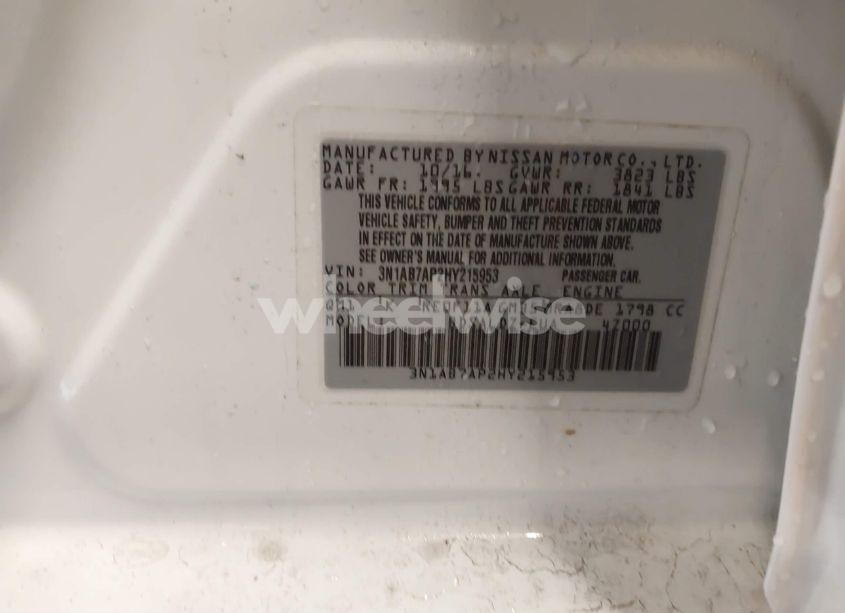 Photo 9 of 2017 Nissan Sentra SV (VIN 3N1AB7AP2HY215953)