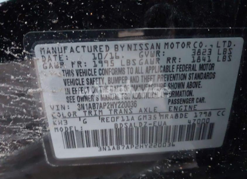 Photo 9 of 2017 Nissan Sentra SV (VIN 3N1AB7AP2HY220036)