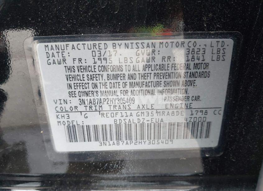 Photo 9 of 2017 Nissan Sentra SV (VIN 3N1AB7AP2HY305409)