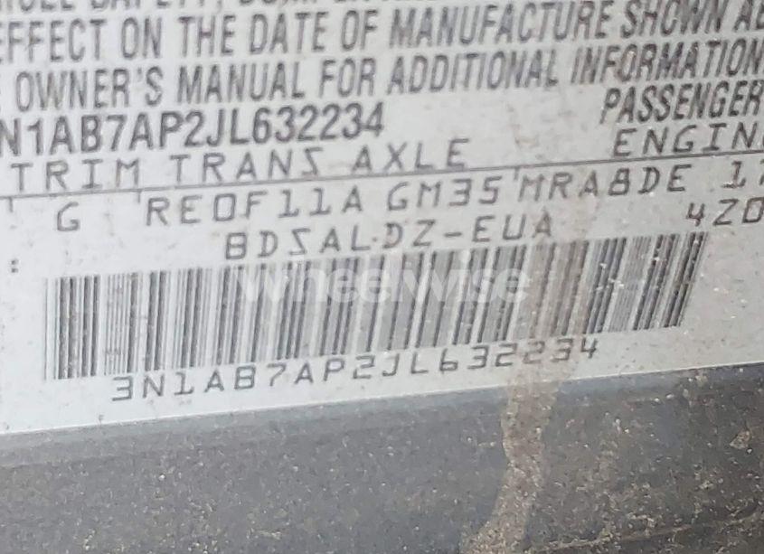 Photo 9 of 2018 Nissan Sentra SV (VIN 3N1AB7AP2JL632234)