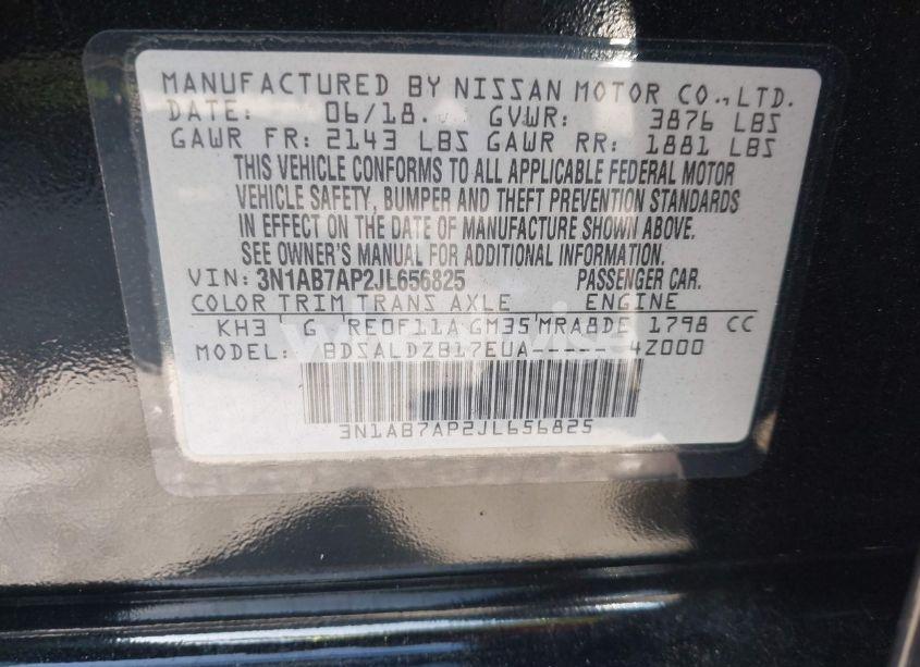 Photo 8 of 2018 Nissan Sentra SV (VIN 3N1AB7AP2JL656825)