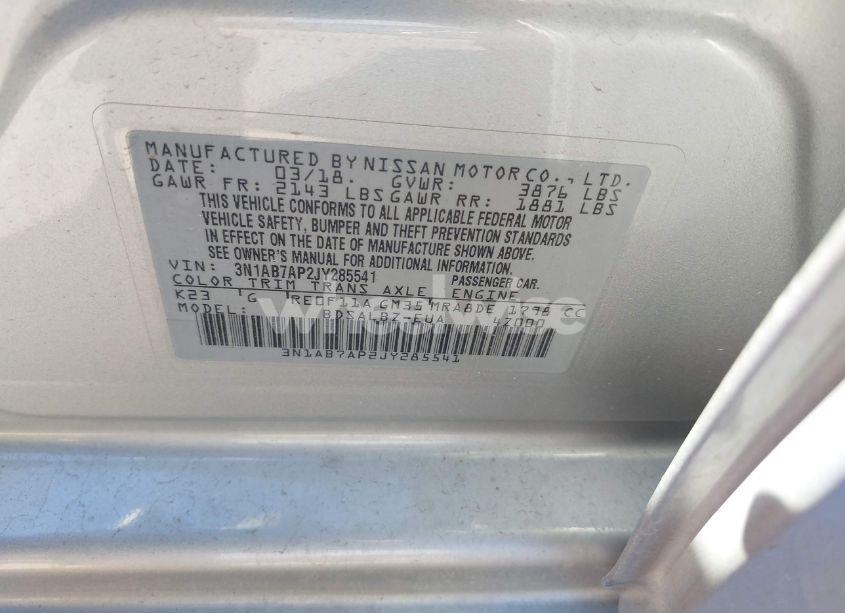Photo 9 of 2018 Nissan Sentra S (VIN 3N1AB7AP2JY285541)