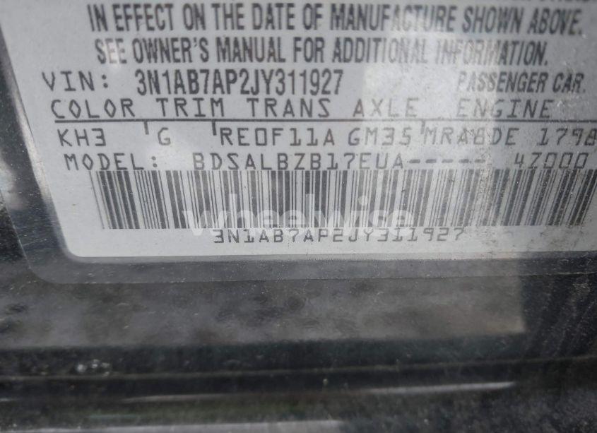 Photo 9 of 2018 Nissan Sentra S (VIN 3N1AB7AP2JY311927)