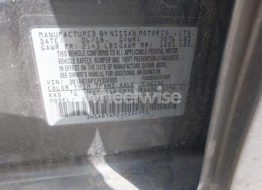 Photo 9 of 2018 Nissan Sentra S (VIN 3N1AB7AP2JY334995)