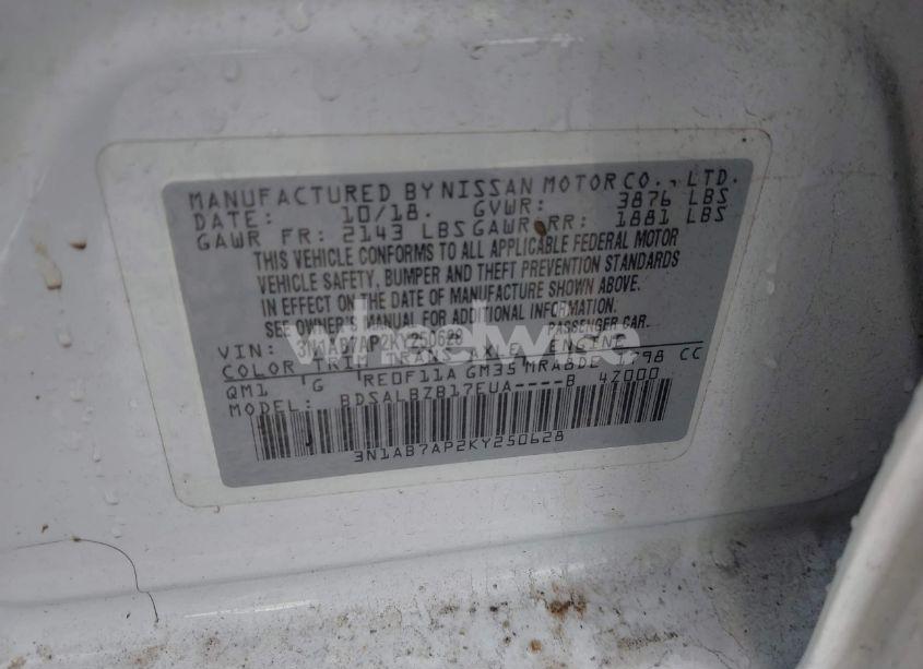 Photo 9 of 2019 Nissan Sentra S (VIN 3N1AB7AP2KY250628)