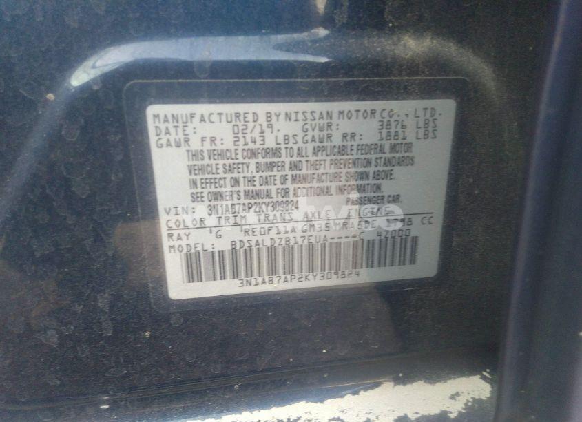 Photo 9 of 2019 Nissan Sentra SV (VIN 3N1AB7AP2KY309824)