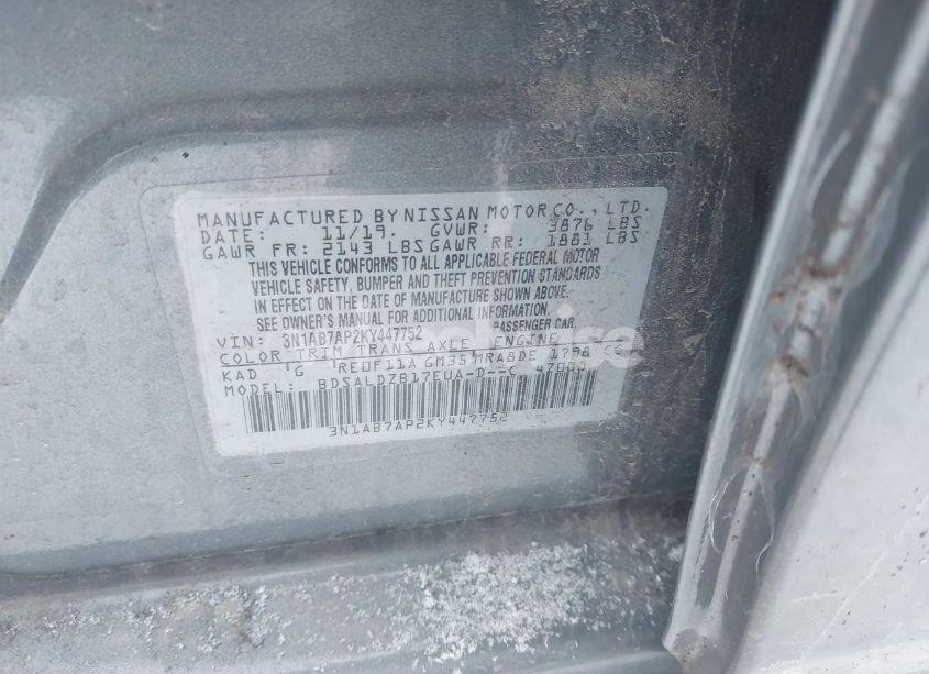 Photo 9 of 2019 Nissan Sentra SV (VIN 3N1AB7AP2KY447752)