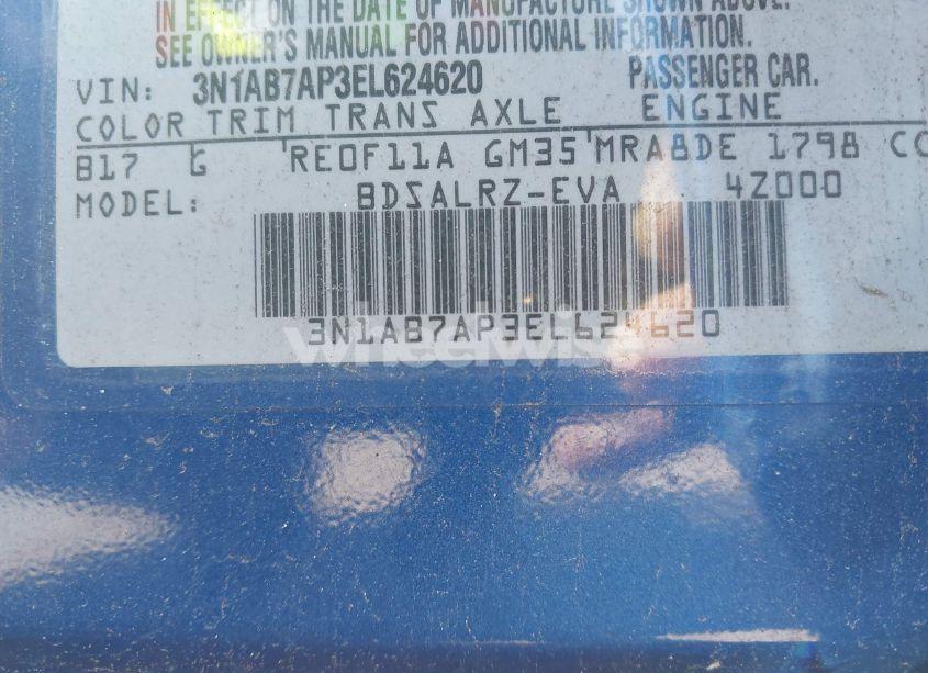 Photo 9 of 2014 Nissan Sentra SR (VIN 3N1AB7AP3EL624620)