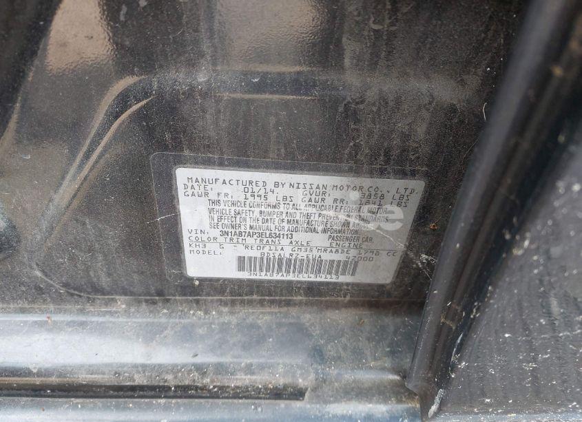 Photo 9 of 2014 Nissan Sentra SR (VIN 3N1AB7AP3EL634113)