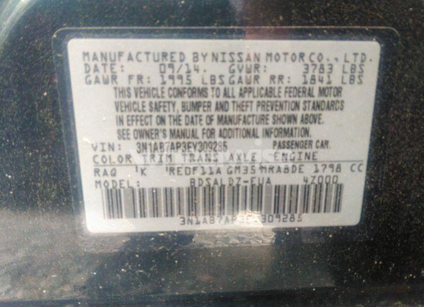 Photo 9 of 2014 Nissan Sentra SV (VIN 3N1AB7AP3EY309285)