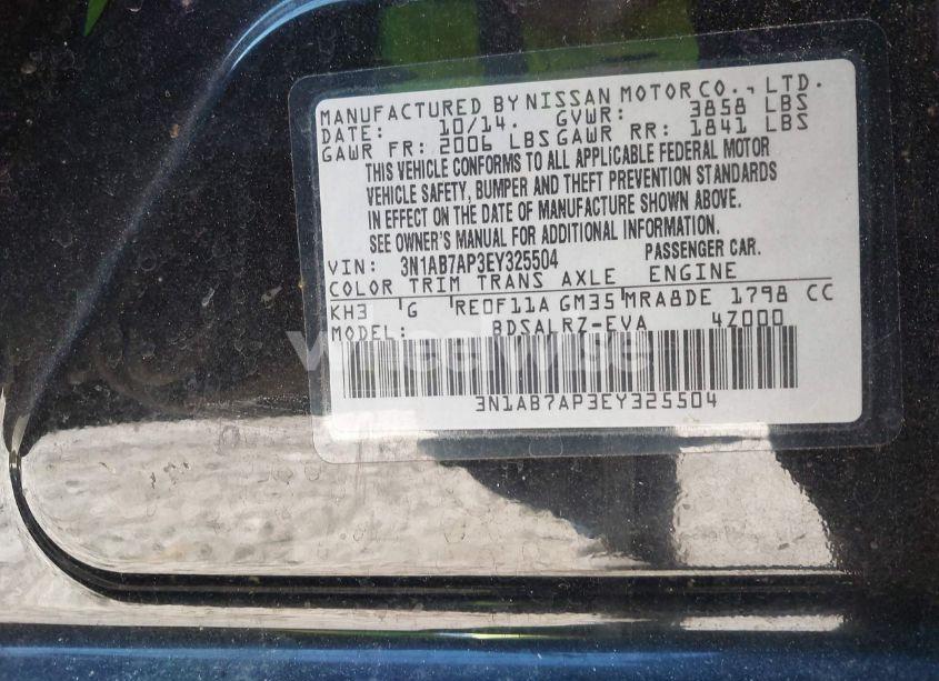 Photo 9 of 2014 Nissan Sentra SR (VIN 3N1AB7AP3EY325504)