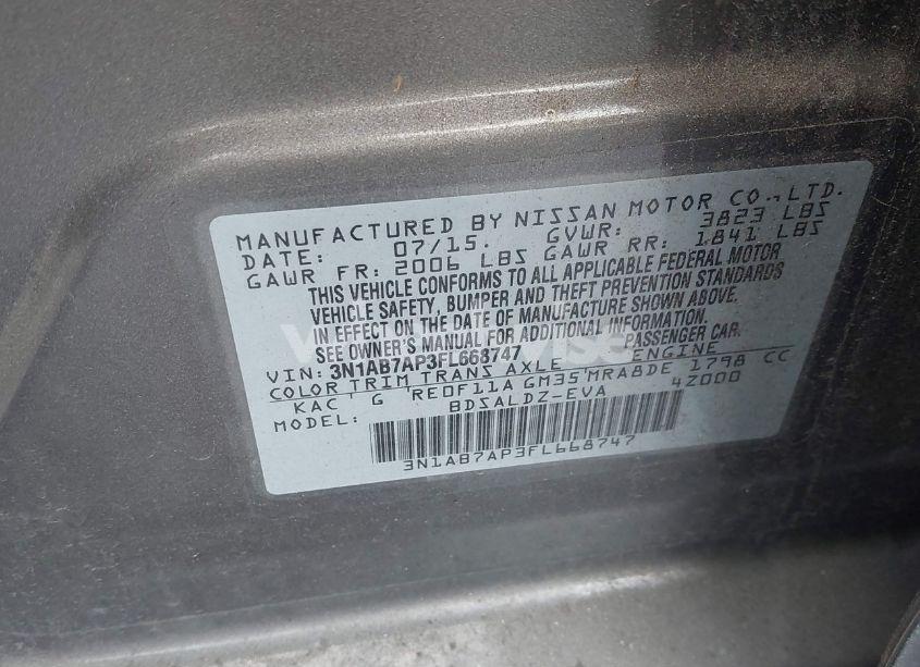 Photo 9 of 2015 Nissan Sentra SV (VIN 3N1AB7AP3FL668747)