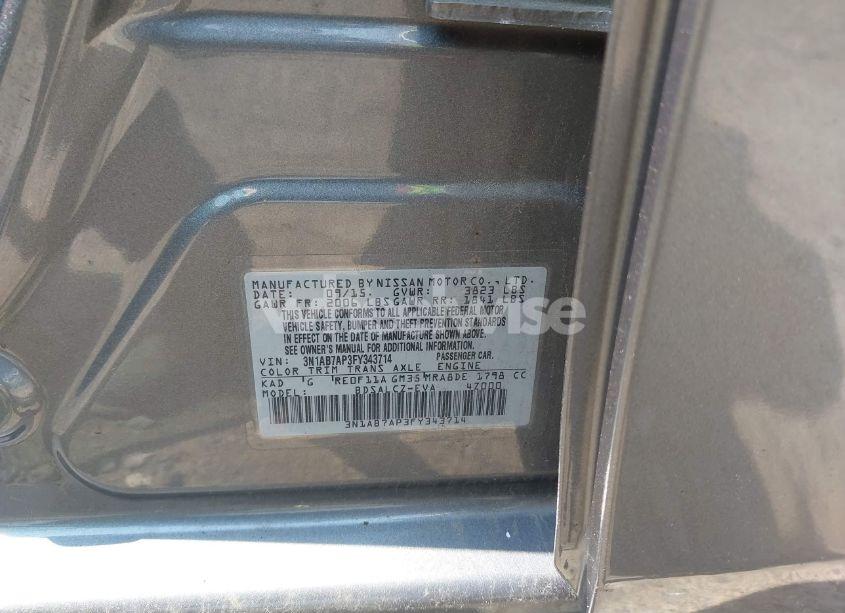 Photo 9 of 2015 Nissan Sentra S (VIN 3N1AB7AP3FY343714)