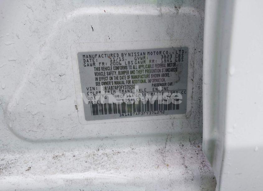 Photo 9 of 2015 Nissan Sentra S (VIN 3N1AB7AP3FY376292)