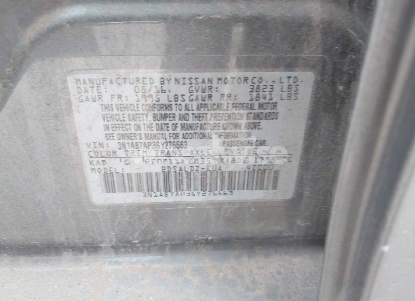 Photo 9 of 2016 Nissan Sentra SV (VIN 3N1AB7AP3GY276663)