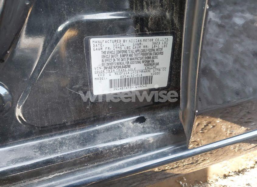 Photo 9 of 2017 Nissan Sentra SV (VIN 3N1AB7AP3HL648260)