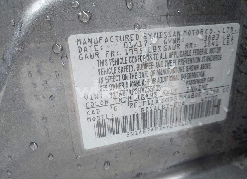 Photo 9 of 2017 Nissan Sentra S (VIN 3N1AB7AP3HY255605)