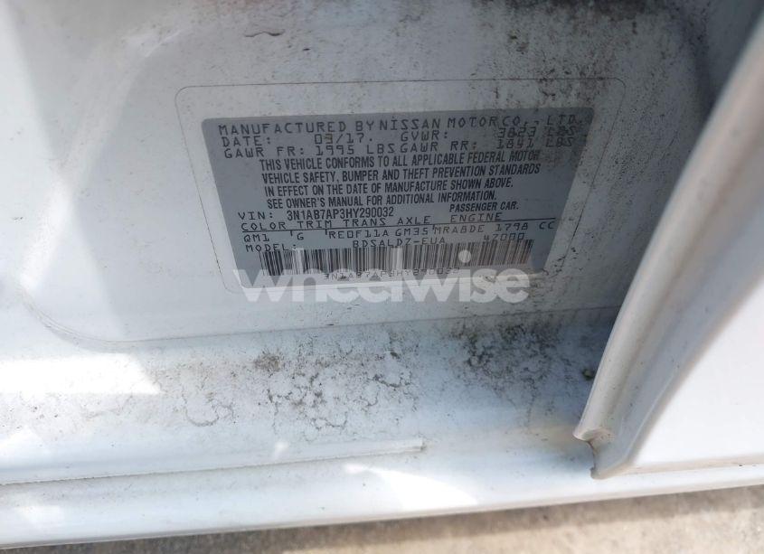 Photo 9 of 2017 Nissan Sentra SV (VIN 3N1AB7AP3HY290032)