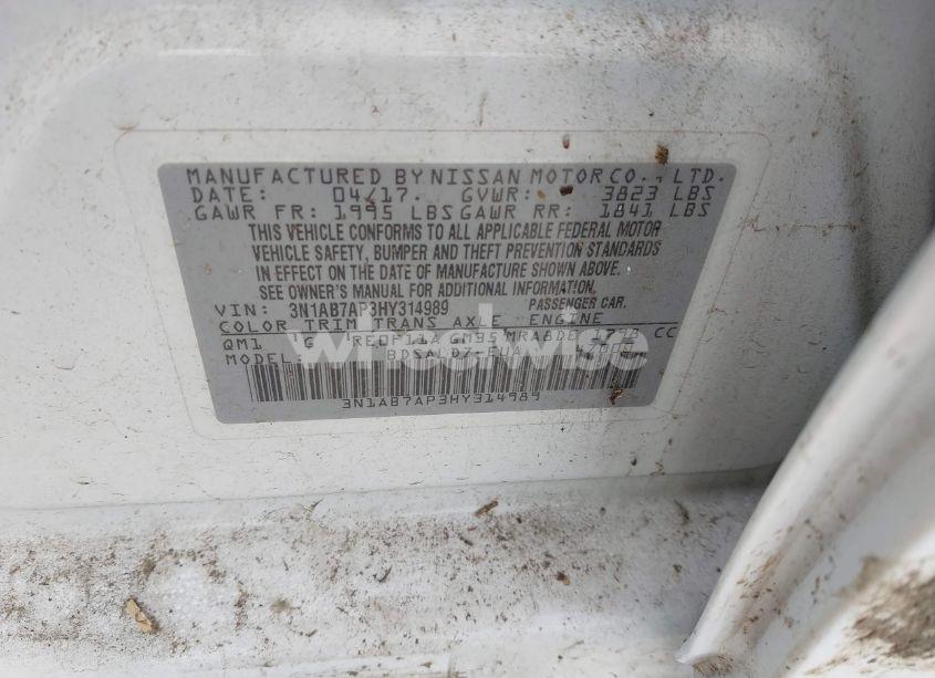 Photo 9 of 2017 Nissan Sentra SV (VIN 3N1AB7AP3HY314989)