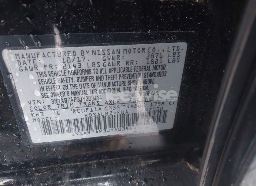 Photo 9 of 2018 Nissan Sentra S (VIN 3N1AB7AP3JY203414)