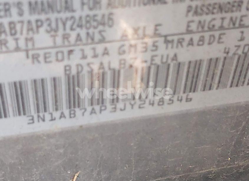 Photo 9 of 2018 Nissan Sentra S (VIN 3N1AB7AP3JY248546)