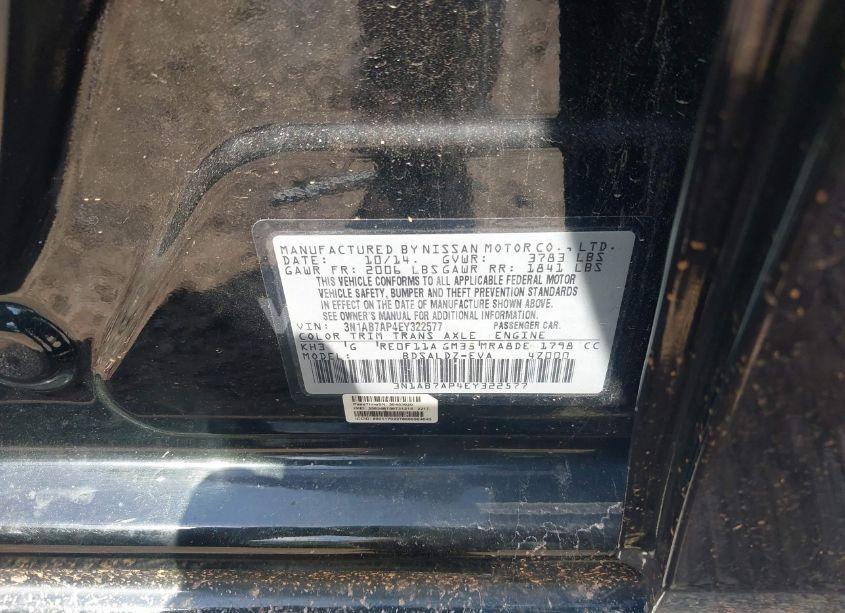 Photo 9 of 2014 Nissan Sentra SV (VIN 3N1AB7AP4EY322577)