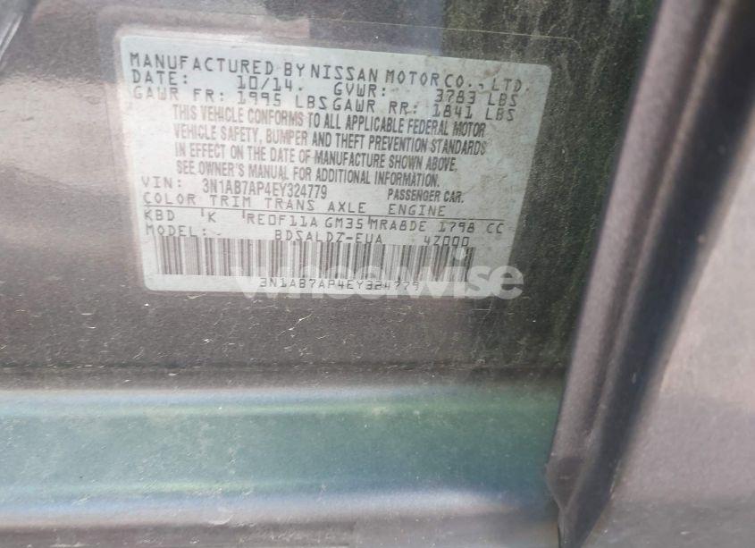 Photo 9 of 2014 Nissan Sentra SV (VIN 3N1AB7AP4EY324779)