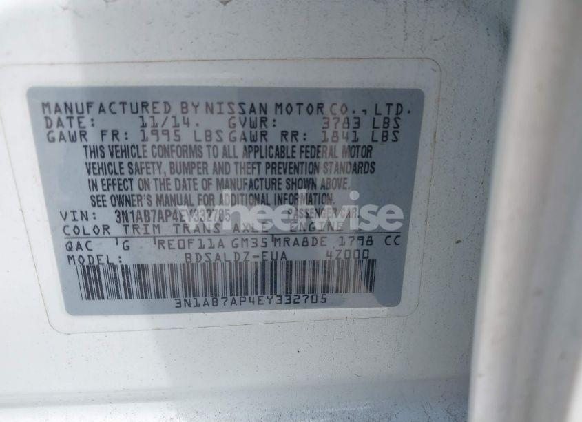 Photo 9 of 2014 Nissan Sentra SV (VIN 3N1AB7AP4EY332705)