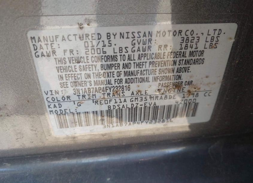 Photo 9 of 2015 Nissan Sentra SV (VIN 3N1AB7AP4FY232816)
