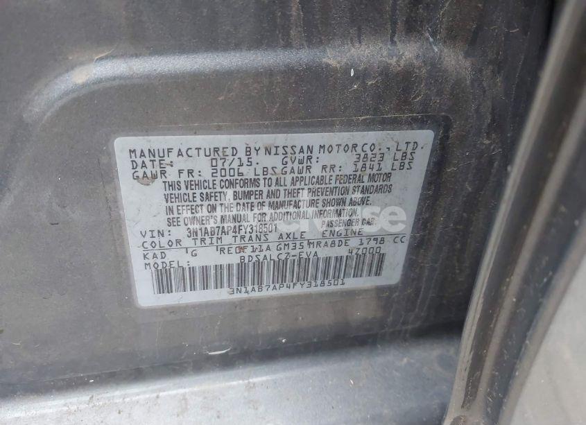 Photo 9 of 2015 Nissan Sentra S (VIN 3N1AB7AP4FY318501)
