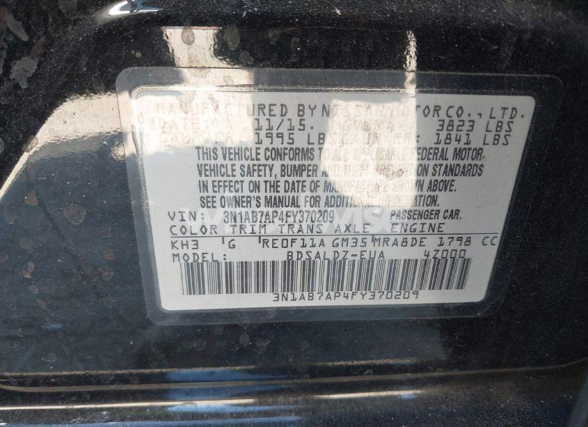 Photo 9 of 2015 Nissan Sentra SV (VIN 3N1AB7AP4FY370209)