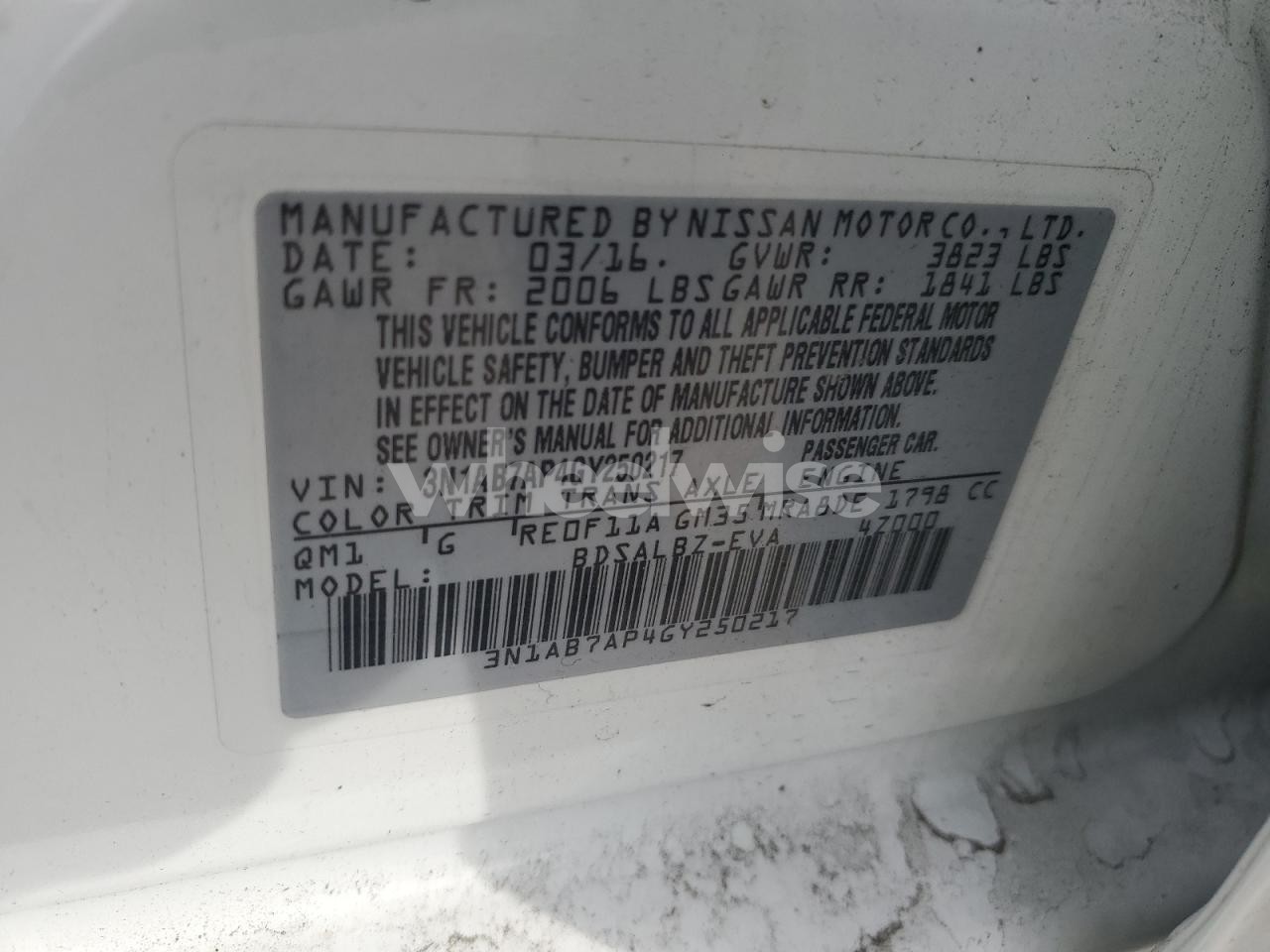 Photo 13 of 2016 NISSAN SENTRA S (VIN 3N1AB7AP4GY250217)