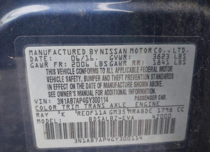 Photo 9 of 2016 Nissan Sentra S (VIN 3N1AB7AP4GY300114)