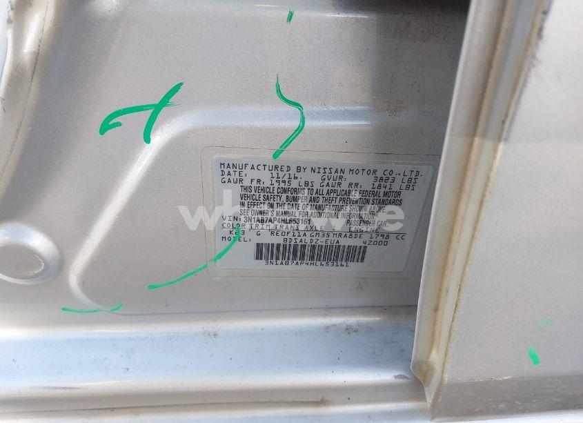 Photo 9 of 2017 Nissan Sentra SV (VIN 3N1AB7AP4HL653161)