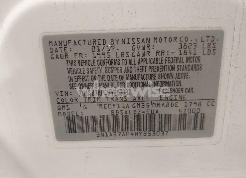 Photo 9 of 2017 Nissan Sentra SV (VIN 3N1AB7AP4HY253037)