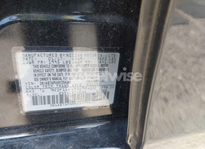 Photo 9 of 2017 Nissan Sentra S (VIN 3N1AB7AP4HY264944)