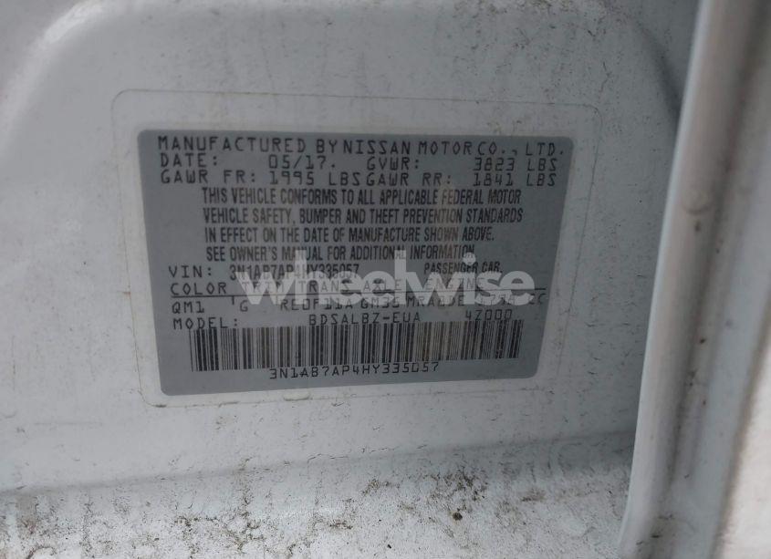 Photo 9 of 2017 Nissan Sentra S (VIN 3N1AB7AP4HY335057)