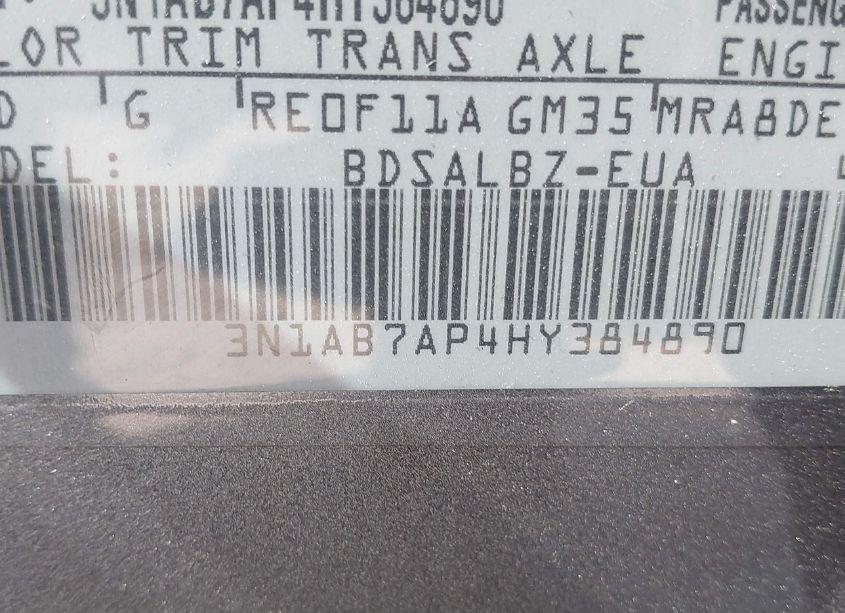 Photo 9 of 2017 Nissan Sentra S (VIN 3N1AB7AP4HY384890)