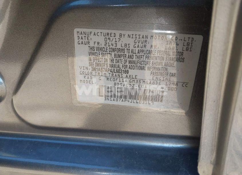 Photo 9 of 2018 Nissan Sentra SV (VIN 3N1AB7AP4JL603169)