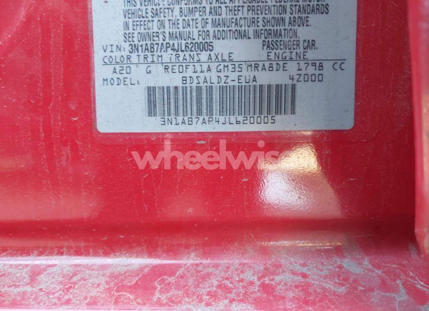 Photo 9 of 2018 Nissan Sentra SV (VIN 3N1AB7AP4JL620005)