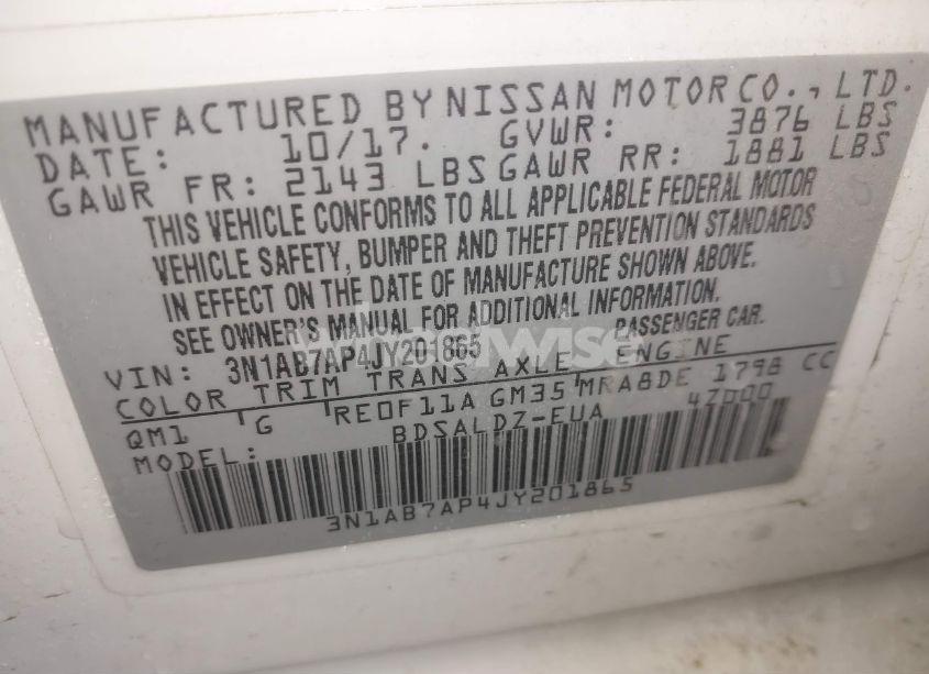 Photo 9 of 2018 Nissan Sentra SV (VIN 3N1AB7AP4JY201865)
