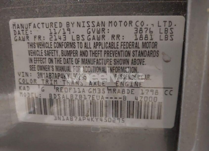 Photo 9 of 2019 Nissan Sentra S (VIN 3N1AB7AP4KY450295)